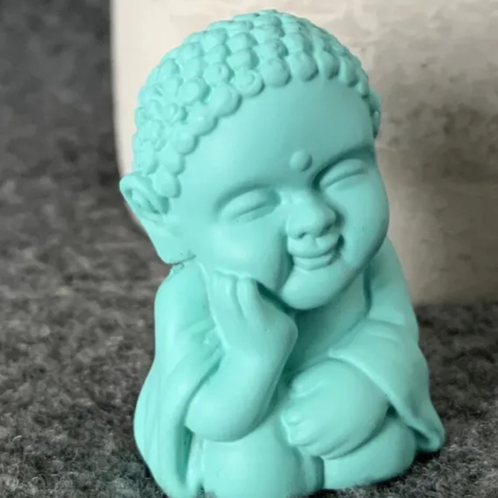 Pocket Buddha “Love” turquoise miniature figurine